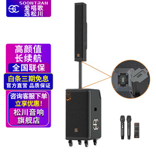 Songchuan international sg30-12/18-inch square dance high-power audio outdoor karaoke lever karaoke speaker professional live broadcast with sound card all-in-one bluetooth audio ktv songchuan international audio sg30-200 (490w) metal rechargeable microphone*2