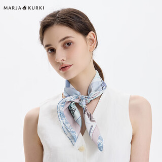 Maria gucci (marja kurki) birthday gift 100% mulberry silk scarf for mother silk scarf women's gift box paris cafe blue