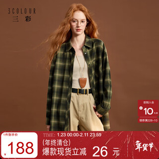 Sancai 2025 new winter plaid shirt lapel loose shirt brushed casual layering z