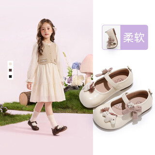 Tongmeng sunny children's leather shoes soft sole princess shoes 2026 new spring girls' shoes female baby doudou shoes single shoes