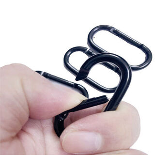 Other aluminum alloy outdoor carabiner keychain backpack outer hook diy jewelry accessories track-shaped connecting ring u-shaped gun color 2 pieces