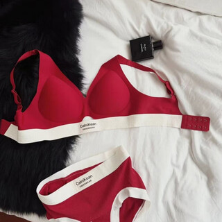 Ck ben ming nian red ck seamless milk leather underwear fixed one-piece no wire small breast push up comfortable bra set ben ming red set l recommendation 36_80abc