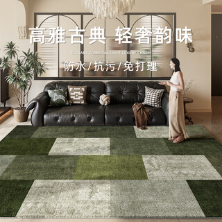 Fantasy american retro living room carpet green medieval style plush sofa coffee table bedroom floor mat waterproof no-wash anti-slip mat ancient rhyme a dove velvet 300cmx400cm classic versatile house essential