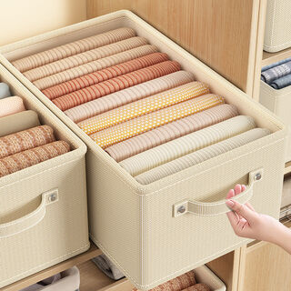 Fantasy clothes storage box drawer wardrobe organizing box clothes and pants layered folding storage basket 40l + starry sky gray depth 47x width 35x height 23cm shoot one and two high-density boards/stable stacking/durable and wear-resistant