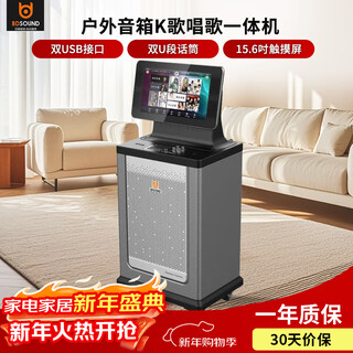 Bader square dance audio with display screen wireless microphone pull rod outdoor speaker karaoke singing all-in-one machine shijia 1235+2 wireless microphone