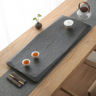 Tuojin german imported quality natural black gold stone tea tray 2025 new style simple modern original stone original color drainage coffee table, 60*20*3cm