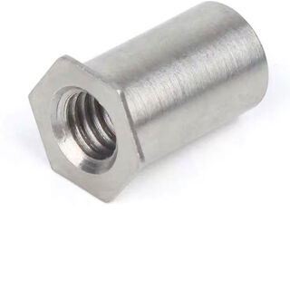 Sailotou 04 through hole pressure riveting stud sos5mm4 pressure riveting column m2mm4m5m6 through hole stud nut stainless steel m*7 outer diameter minus 4 points 200 pieces