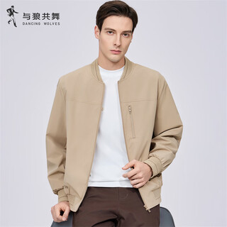 Dances with wolves baseball collar jacket men's 2026 spring new men's light business commuting casual versatile comfortable flight jacket men