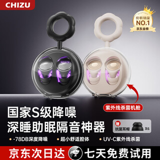 Chizu top 1 active noise cancellation earplugs for anti-noise sleep, special noise reduction and mute, super sound insulation, snoring and snoring artifact, painless side sleeping without ear pressure for students, serenity meter丨top version uv ultraviolet sterilization丨 0 noise to help sleep and comfort 100% deep noise reduction丨sleep all night long without waking up