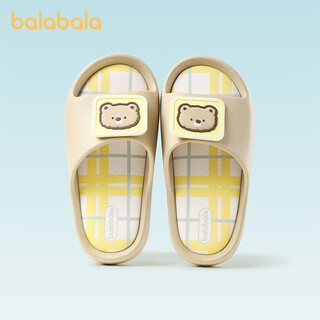 Balabala 2026 new children's slippers girls baby cartoon summer indoor slippers little girls soft soled light sandals textured brown 25 inner length 17cm suitable for feet length 16-16.5cm