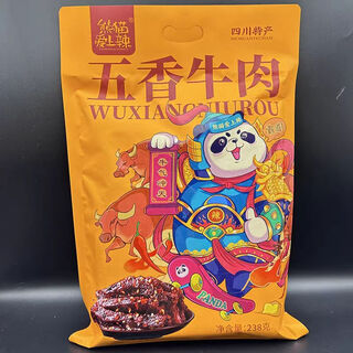 熊猫爱上辣熊猫爱上辣麻辣五香味牛肉238g四川特产休闲牛肉条零食 五香味 238g