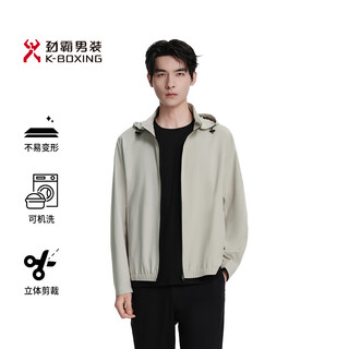 K-boxing men's spring relaxed business travel simple style short jacket vkdk1161 fish gray s