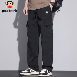 Paul frank overalls men's winter american straight pants men's trendy casual pants men's trousers black 4xl