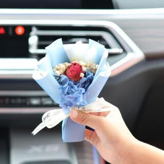 Car aromatherapy air outlet perfume everlasting dried bouquet car decorative ornaments air conditioning fragrance clip rose love letter no. 26
