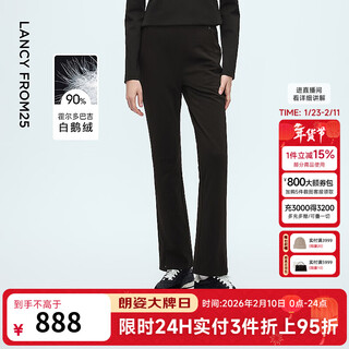 Langzi holdobagi white goose down retro slightly flared down pants high-end 2025 winter new style women's black xl