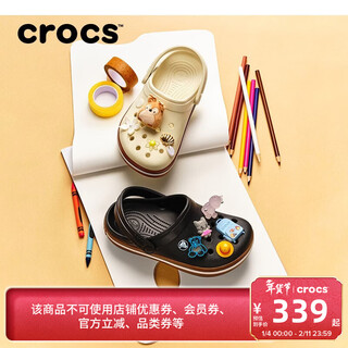 Crocs 2026 spring new crocs street children's crocs light children's sandals/212775/212776 black-001 26 (155mm)