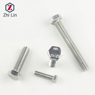Zailu m4 304 stainless steel external hexagonal screws din933 external hexagonal bolts gb5783 factory direct sales m4 12