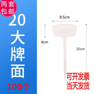 Aeoj various specifications multi-color plastic large ground sign gardening label gardening sign 100 count 20cm surface ground sign white