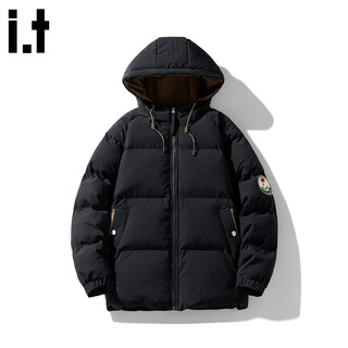 Chocoolate it winter new warm thickened cotton jacket for men american trendy brand retro loose casual versatile hooded jacket black xl recommended 145-165 jin jin equals 0.5 kg