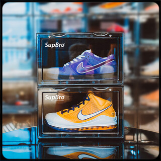 Fantasy transparent shoe box shoe box storage box transparent side opening black folding shoe cabinet aj sneaker display shoe wall shoe storage black side opening style 2 pack