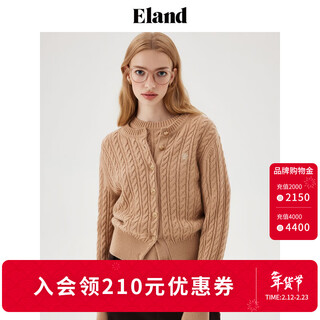 Eland qiji red wool sweater women's marshmallow warm sweater 25 autumn and winter new top khaki (35) beige m /165