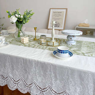 Yusenyi ins qing american dining table tv cabinet and sideboard shoe cabinet decorative cover spring green single layer right angle (30cm wide) 180cm long suitable for table length of about 130