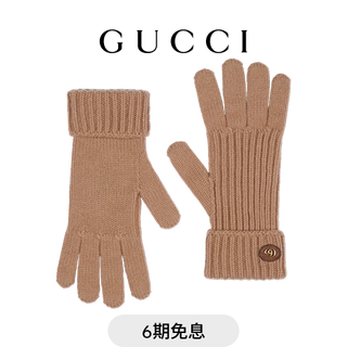 Gucci double g wool cashmere blend gloves gift camel s