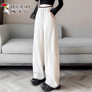 Woodpecker (tucano) goose down down pants for women outer wear 2026 new cotton pants northeast cold-proof pants winter thickened scimitar pants sweatpants casual white-95 white goose down s 80-jin jin is equal to 0.5 kg