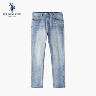 U.s. polo assn. shopping mall same style jeans for men, thin, skin-friendly, breathable, simple straight pants, men's casual pants