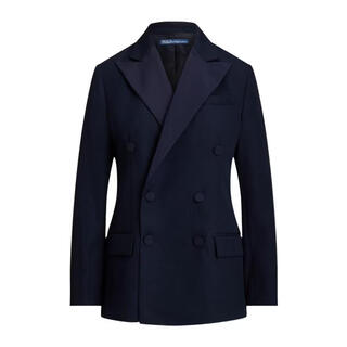 Ralph lauren ralph lauren women's suit warm anti-wrinkle double row work commuter jacket business black one size |us-0