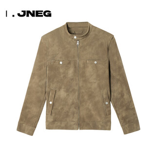 Jiangnan e-cabinet (jneg) jiangnan e-cabinet stand-collar leather jacket american retro stand-collar pu leather jacket jacket men's casual motorcycle 538141165 brown xl