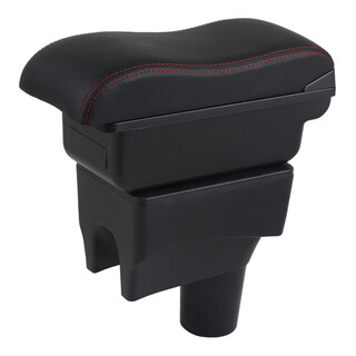 Tongrubi changan luminous corn central armrest box special electric car storage box interior modification small s curved surface - single layer sliding - no usb - black red line