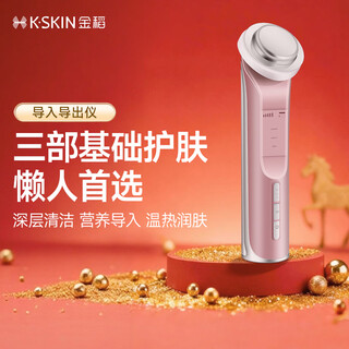 Индукционный инструмент с золотым рисом, косметический инструмент, бытовой массажер для лица, ионный инструмент для введения, цветной свет, косметический инструмент, новогодний подарок, бытовой инструмент для введения kd9960, розовый