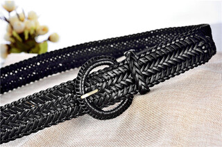 Wholesale men and women handmade hypoallergenic belt belt jeans retro trendy casual pin buckle belt black 100-135cm