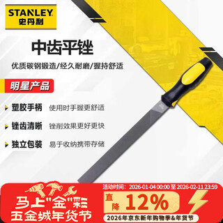 Stanley (stanley) fine-tooth flat file 8-inch flat file fitter's file metal file flat file grinding tool 22-349