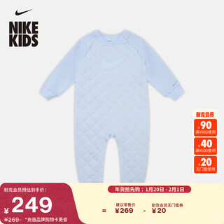 Nike baby plus velvet jumpsuit for boys and girls, lightweight knitted round neck hooded cotton clothing nike io2811 477 purple blue 90cm 24