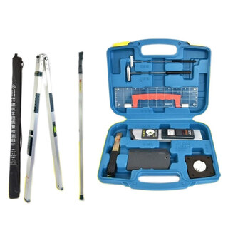 Ywzr huachang 2-meter folding ruler high-precision engineering inspection ruler aluminum alloy level ruler wall vertical digital display measurement digital display model 2-meter ruler + feeler ruler + internal and external right-angle ruler, free tape measure