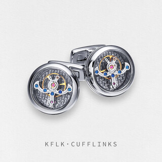 Kflk french shirt cufflinks men's light luxury custom shirt mechanical tourbillon cuff cuff cufflinks silver k161