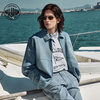 Palladium paladin top simple fashion pattern men's denim jacket 1012810 arctic ice blue xs