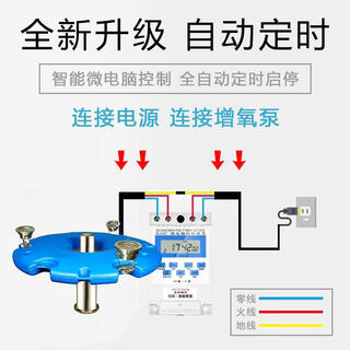 Fountain aerator, colorful lights, fountain aerator, park solar fountain landscaping, water pump, pond aerator, electric box + micro time control switch