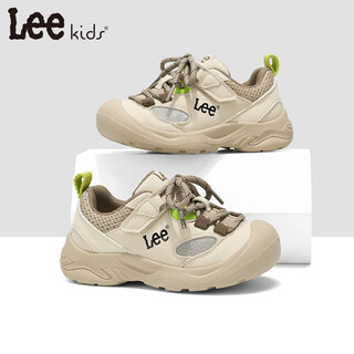 Lee kids children's shoes spring new children's mesh running shoes outdoor mountaineering sports shoes for men and women khaki 36
