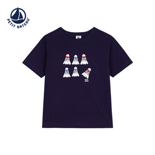 Petit bateau 2026 spring and summer new product french sailing children's clothing children's casual t-shirt a0ftp dark blue a0ftp03 one size 130cm
