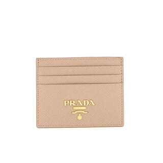 Prada women's card holder, multi-card storage, portable business card storage, non-slip laminated calfskin light color pattern tu