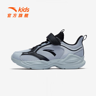 Anta (anta) children's linfeng running shoes for boys and girls 26 spring new densified mesh velcro lightweight and breathable student boys cloud gray/black-2 28