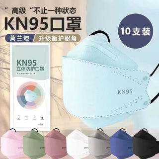 Kn95 masks individually packaged disposable masks dustproof breathable unisex sky blue 100 pieces meranti masks clearance sale
