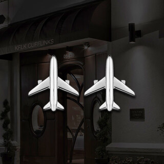 Kflk new product design simple airplane cufflinks men's cufflinks shirt french cuff buttons metal cufflinks k131_silver cufflinks-simple airplane