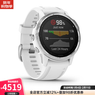 Garmin fenix 6s outdoor sports smart gps watch heart rate blood oxygen running swimming cycling mountaineering watch white