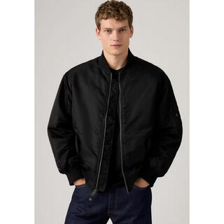 Levi's 26 new men's casual jacket, warm and windproof nylon velvet spring and autumn outdoor jacket, casual, versatile and fashionable, jet black, one size fits all | xl
