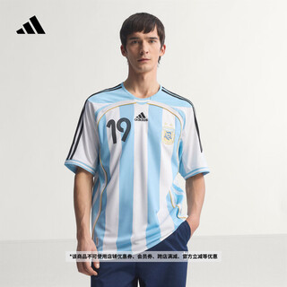 Adidas argentina football casual culture short-sleeved jersey men's new adidas official jn3708-messi home number printed version s