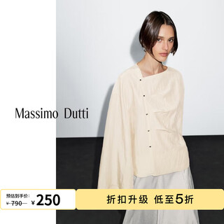 Massimo dutti discount upgrade 2026 women's new chinese style elegant temperament long-sleeved blouse top 05181780 milky white m (170/92a)